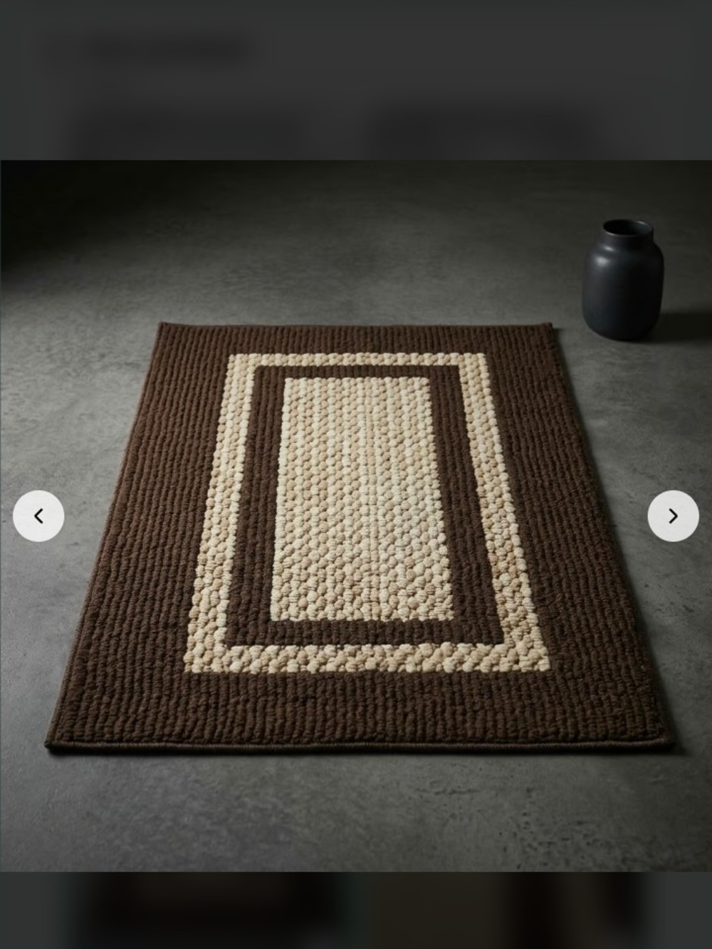 Brown and Cream Rectangular Accent Rug - Picture 4 of 8